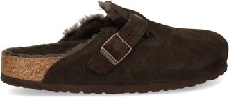 Birkenstock Boston Shearling Suede Leather - Heren - Slip ons - Bruin - 36 EU - Su&egrave;de - Schoenen