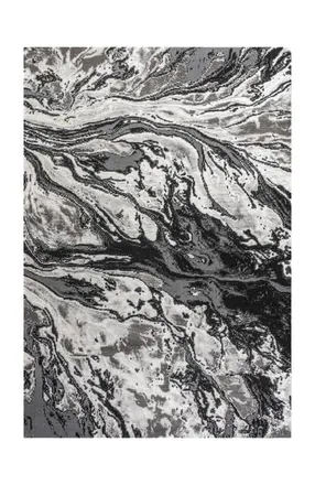 Jonathan Y Designs Swirl Marbled Abstract Area Rug in Black/ivory at Nordstrom, Size 3Ft 0In X 5Ft 0In