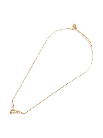Dior 1980-1990 rhinestone necklace - women - Gold Plated/Rhinestone - One Size