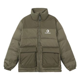 Converse Star Chevron Down Jacket Asia Sizing Olive Green 10023755-A04