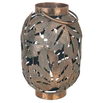 Wanderlust Deco Wanderlust Deco - Portavelas De Metal Dorado 24x24x37