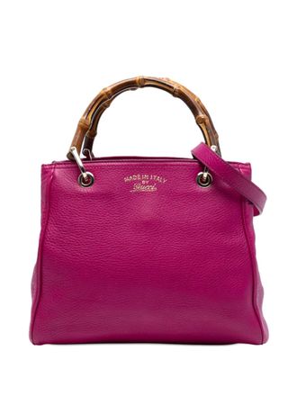 Gucci 2016-2025 Small Calfskin Bamboo Shopper satchel - Pink