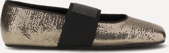 Givenchy Ballerine Sliced Square in pelle effetto testurizzato Woman 36.5