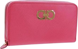Ferragamo Pre-owned Wallets, female, Pink, Size: ONE SIZE Pre-owned Leather Wallet