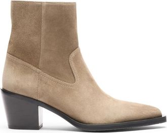 Stuart Weitzman Tate Bootie - Dames - Cowboylaarzen - Beige - 36 EU - Schoenen