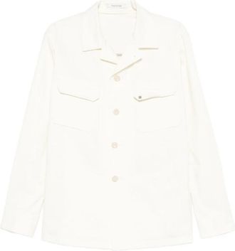 Tagliatore Overshirt met drukknoopsluiting en borstzakken - Heren - Zomerjassen - Beige - L - Jassen