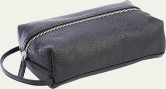 Royce Leather Monogrammed Compact Leather Toiletry Bag