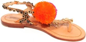 Maliparmi Rafia Croc Sandaal - Dames - Sandalen - Veelkleurig - 37 EU - Schoenen