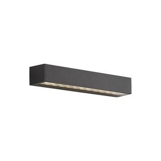 QAZQA Qazqa L&aacute;mpara De Pared Industrial Para Exterior Negra 38cm Incl