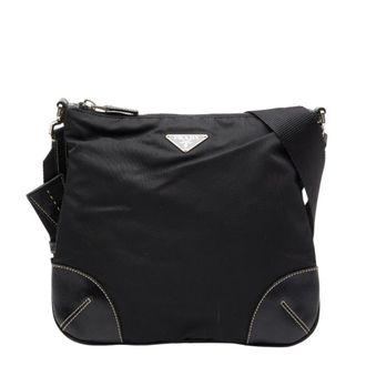 Prada Black Nylon Leather Shoulder Bag (Pre-Owned)
