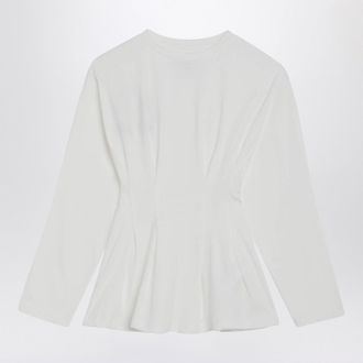 Douuod James Pullover aus elfenbeinfarbener Baumwolle