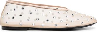 Khaite The Marcy mesh ballet pumps - women - Calf Leather/Calf Leather/Calf Leather/Polyurethane/Polyurethane - 40 - Neutrals