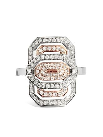 Statement Anello My Way in oro rosa 18kt con diamanti - Argento