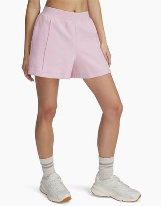Under Armour Womens Fleece Jogger Shorts - Pink - Size: 16 xl