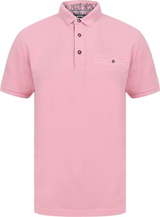 Kensington Eastside Providence 100% Pique Cotton Plain Pastel Polo Shirt - Candy Pink - S