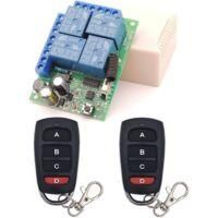 OEM Interruptor De Control Remoto Universal, Receptor De Rel&eacute; Rf Ac 230v/220v 10a 4 Canales 433mhz Con 2 Transmisores Para Motor, Puerta De Garaje, Luz, C