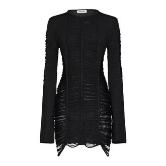 The Attico Dames, Jurken, Zwart, Maat: S Viscose