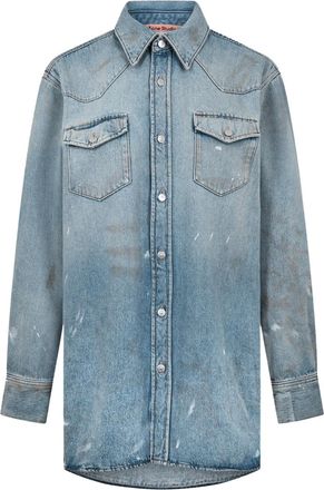 Acne Studios Karty distressed denim overshirt