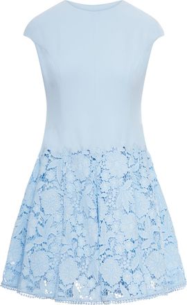 Self Portrait BLUE CREPE LACE MINI DRESS - Self-portrait - Woman
