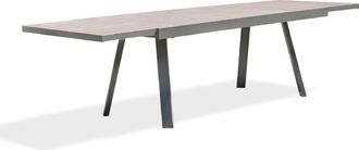 DCB Garden Mesa de jardín de 12 plazas en aluminio y cerámica sobre cristal