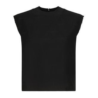 Balenciaga Logo-print Sleeveless Top - female - Balenciaga - Sleeveless Tops - Black - M - Tops