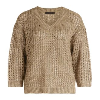 Betty Barclay Truien & Vesten, Dames, Bruin, M, Pailletten, Pailletten Gebreide Trui