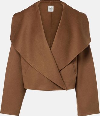 Toteme Signature cropped wool doubl&eacute; jacket