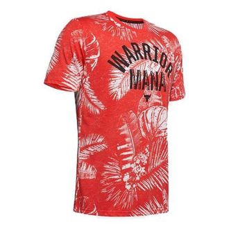 Under Armour Mens Under Armour Project Rock Aloha Camo Short Sleeve Red 1351585-608
