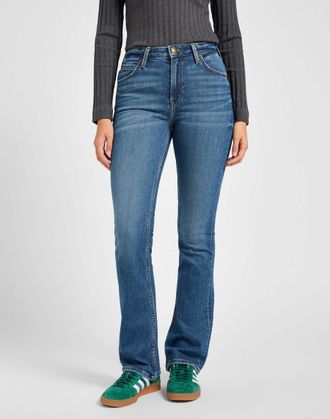 Lee Bootcut-Jeans LEE Lee Jeans Breese Boot, Damen, Gr. 26, L&auml;nge 33, blau, Obermaterial: 79% Baumwolle CO. 20% Baumwolle CO recyc.. 1% Elasthan EL., Jean