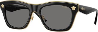 Versace VE2272 Polarized GB1/81 Mens Sunglasses Black Size 53
