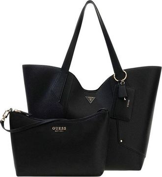 Guess Womens Tote Bag Black Polyurethane - Tote-Bags