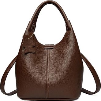 Generic Compatible For Womens Handbag, A Soft Bucket-shaped Bag, Crossbody Style, Shoulder(Coffee)