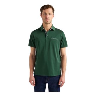 Harmont & Blaine Polo Shirts, male, Green, Size: 2XL Contrast Polo