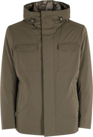 Montecore Giacca con cappuccio e tasca - Verde