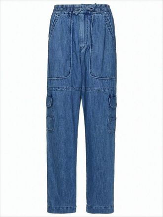 Isabel Marant Relaxed Fit Denim Pants With Cargo Pockets