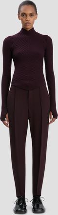 Victoria Beckham Sculptural Trouser In Deep Mahogany 10