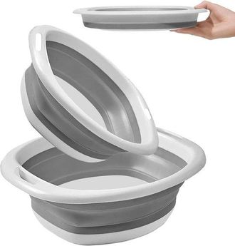 OEM 2 Cubos/recipientes Plegables Para Acampar, Cubos De Lavado Port&aacute;tiles Para El Fregadero De La Cocina (2 Tama&ntilde;os)