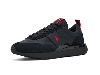 Polo Ralph Lauren Train 89 Suede Oxford Sneakers Mens Shoes Triple Black/Red Pony Player : 11.5 D - Medium