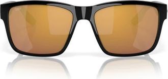 Costa Paunch XL 59mm Square Sunglasses in Black/Gold Mirror at Nordstrom