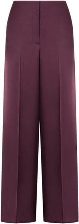Pinko Limoncello Broek - Dames - Wijde Broeken - Bruin - S - Polyester - Broeken