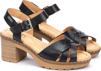 Pikolinos Canarias Block Heel Strappy Sandal in Black at Nordstrom, Size 8.5Us
