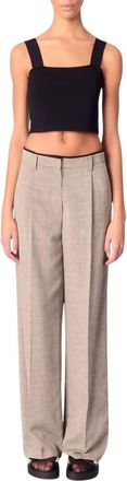Maje Pigrisa Wide-Leg Trousers In Gray