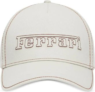 Ferrari Honkbalpet met borduurwerk - Beige