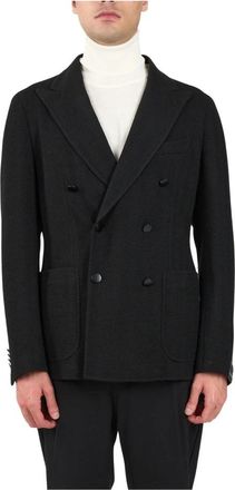Tagliatore Jersey Knit Blazer - Heren - Blazers - Zwart - 2XL - Wol - Jassen