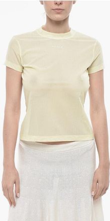 Alaia Mesh Short-Sleeve Top size 40