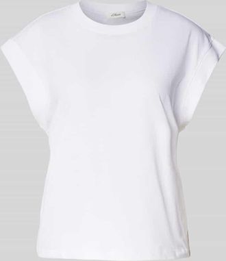 s.Oliver Red Label Relaxed Fit T-Shirt aus reiner Baumwolle in Weiss, Größe 34