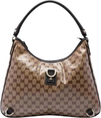 Gucci Pre-owned Abbey D-Ring - Dames - Pre-owned - Beige - Maat: ONE Size Leer