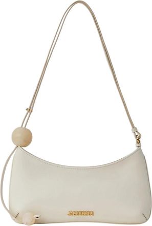 Jacquemus Le Bisou Perle Schoudertas - Dames - Mini tas - Beige - ONE Size - Leer - Tassen