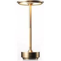 OEM L&aacute;mpara De Escritorio Recargable Sencilla, L&aacute;mpara Regulable Para Bar/restaurante, Estilo Retro, Port&aacute;til, T&aacute;ctil, Usb, 1 Unidad (dorada) - Crezuo