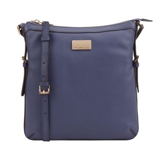 Paul Costelloe Womens Lister Leather Cross Body Bag - Blue - One Size